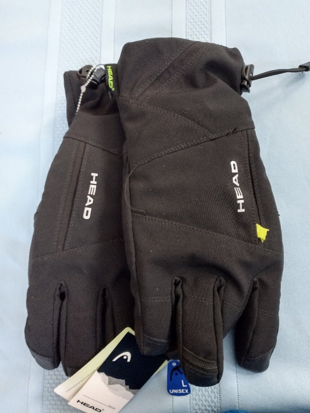 NWT Head Unisex Large Black Sensatec DuPont Sorona Insulation Ski Gloves